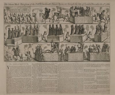 Procesja antykatolicka, 1680 autorstwa English School