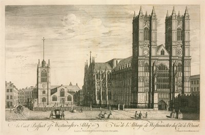 Wschodnia perspektywa Opactwa Westminsterskiego w Londynie autorstwa English School