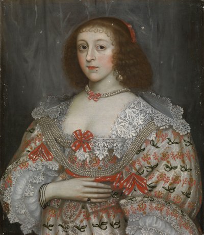 Niezidentyfikowana młoda dama z czasów Karola I, ok. 1635 (obraz olejny) autorstwa English School