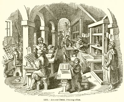 Starożytna holenderska drukarnia autorstwa English School