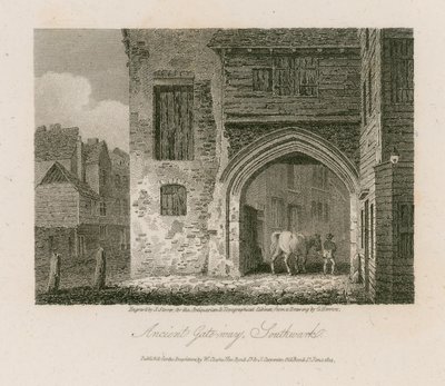 Starożytna Brama, Southwark autorstwa English School
