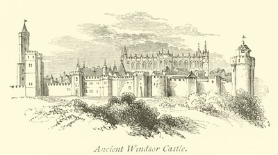 Starożytny zamek Windsor autorstwa English School