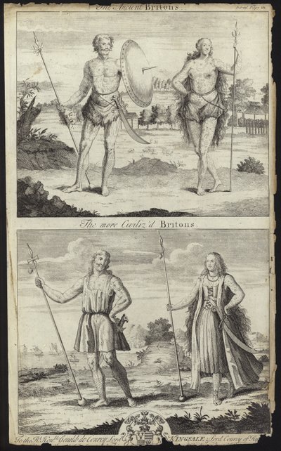 Starożytni i bardziej cywilizowani Brytyjczycy autorstwa English School