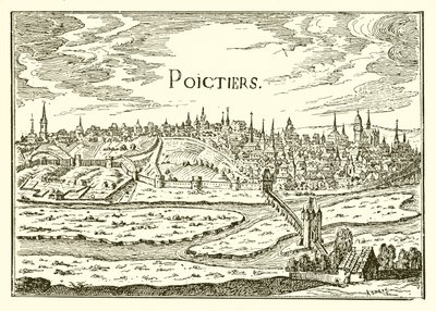 Starożytny widok Poitiers autorstwa English School