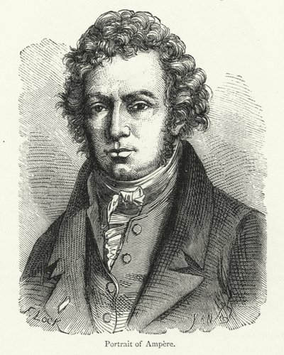Andre-Marie Ampere, francuski fizyk i pionier w dziedzinie elektromagnetyzmu autorstwa English School
