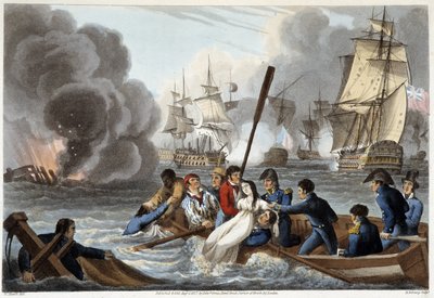 Anegdota o Trafalgarze w "Historycznych, wojskowych i morskich anegdotach i incydentach, które dotarły do broni Wielkiej Brytanii i jej sojuszników, kończąc na Waterloo" Edwarda Orme