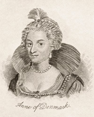 Anne of Denmark, ze „Słownika historycznego Krabba”, opublikowanego w 1825 r. autorstwa English School