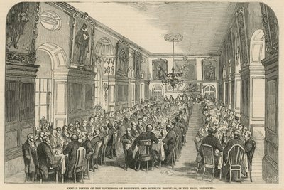 Doroczna kolacja gubernatorów szpitali Bridewell i Betlejem autorstwa English School