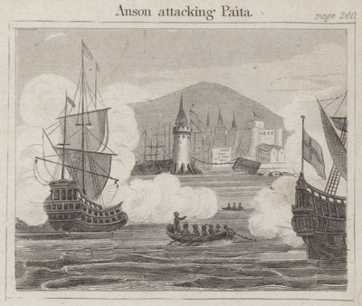 Anson atakuje Paita autorstwa English School