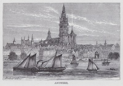 Antwerpia (grawerowanie) autorstwa English School