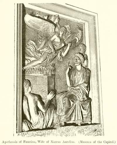 Apoteoza Faustyny, żony Marka Aureliusza. (Muzeum Kapitolu) autorstwa English School