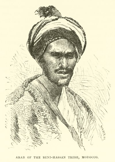 Arab z plemienia Beni-Hassan, Maroko autorstwa English School