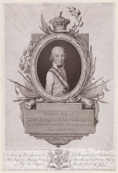 Arcyksiążę Karol, książę cieszyński, żołnierz austriacki autorstwa English School