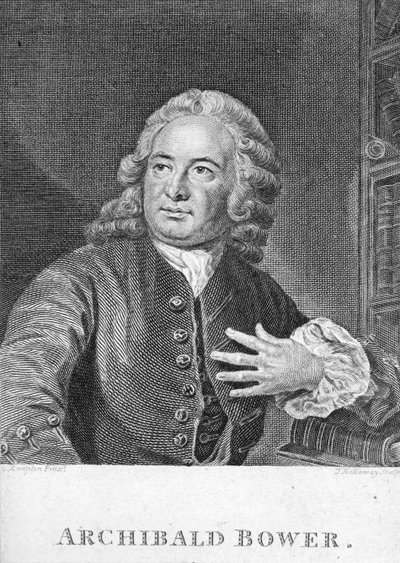 Archibald Bower, wyryte przez J. Hollonraya autorstwa English School
