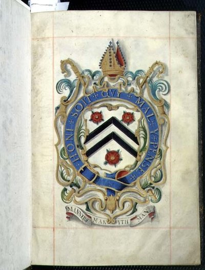 Archiwum 3693 fol.1 Herb z księgi dobrodziejstw New College, Oxford autorstwa English School