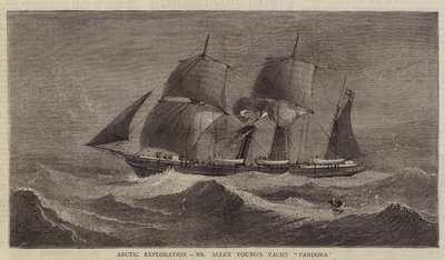 Arctic Exploration, jacht Allena Younga „Pandora” (rycina) autorstwa English School