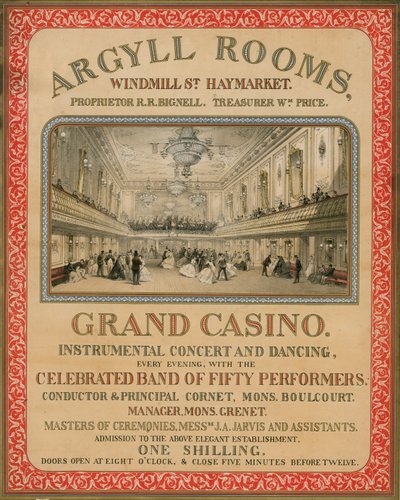 Argyll Rooms, Windmill Street, Haymarket, Londyn autorstwa English School