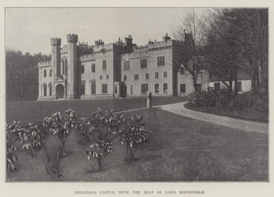 Zamek Armadale, Skye, siedziba Lorda Macdonalda (lito) autorstwa English School