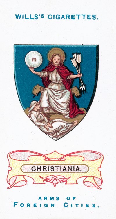 Ramiona Christiania (chromolit) autorstwa English School