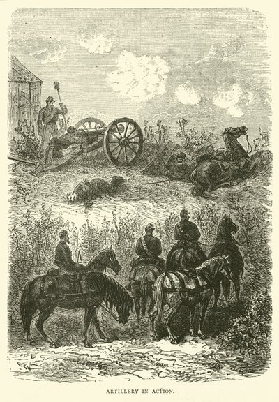 Artyleria w akcji, październik 1870 autorstwa English School