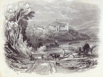 Zamek i miasto Arundel, z „The Illustrated London News”, 20 września 1845 (rycina) autorstwa English School