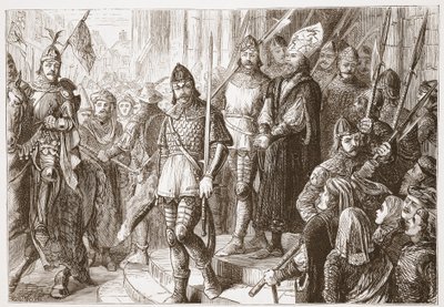 Gdy wyprowadzali go z kościoła… zaczął śpiewać Credo in Unum Deum, ilustrację z Historii protestantyzmu Jamesa Aitkena Wylie (1808-1890), wyd. 1878 autorstwa English School