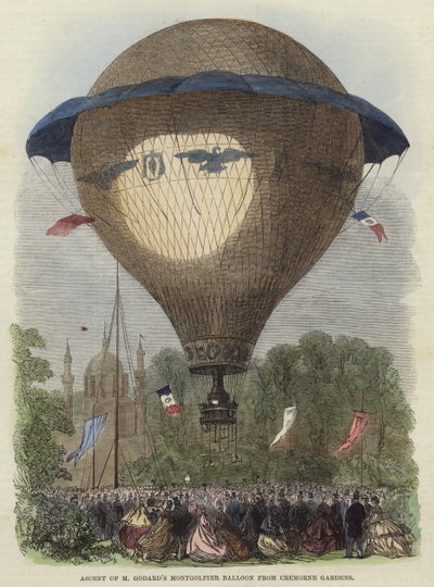 Wejście na balon M Godards Montgolfier autorstwa English School