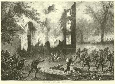 Atak na wysuniętą pozycję francuską, październik 1870 autorstwa English School