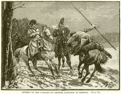 Próba Kozaków schwytania Napoleona w Brienne autorstwa English School