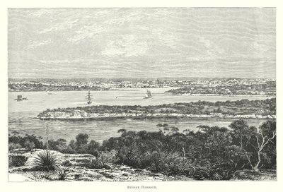 Australia: Sydney Harbour (grawerowanie) autorstwa English School