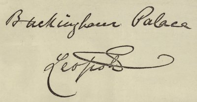Autograf księcia Albany (grawerowanie) autorstwa English School
