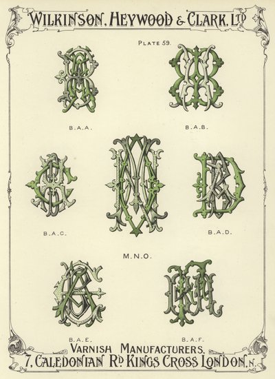 BAA, BAB, BAC, MNO, BAD, BAE, BAF autorstwa English School