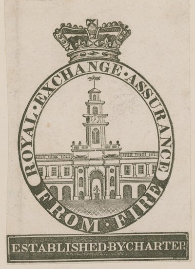Odznaka Royal Exchange Assurance od ognia autorstwa English School