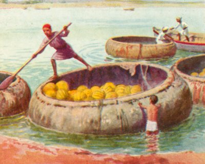 Bagdad, Gufah nad Tygrysem (kolorowa litografia) autorstwa English School