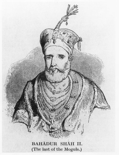 Bahadur Szach II autorstwa English School