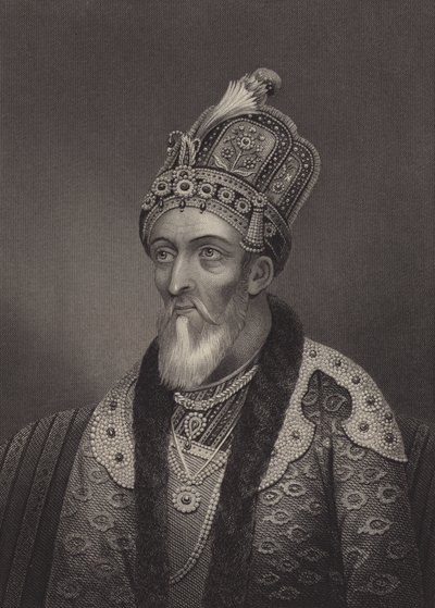 Bahadur Shah II, ostatni cesarz Mogołów (rycina) autorstwa English School