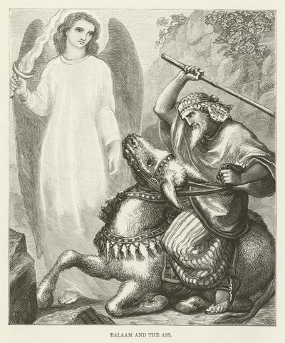 Balaam i osioł autorstwa English School