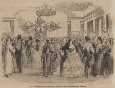 Bal w Singapurze z okazji rocznicy osadnictwa (rycina) autorstwa English School