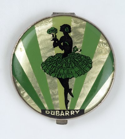 Ballerina Powder Compact, wyprodukowany przez Dubarry, 1920-30 autorstwa English School