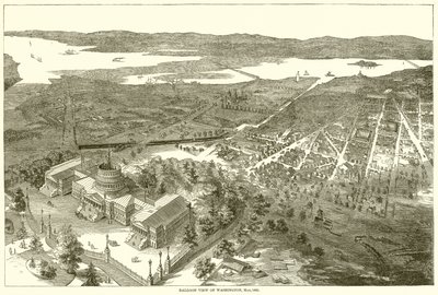 Balonowy widok Waszyngtonu, maj 1861 r. autorstwa English School