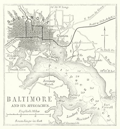 Baltimore i jego okolice (rycina) autorstwa English School