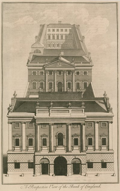 Bank Anglii, budynek George Sampsons, 1734 autorstwa English School