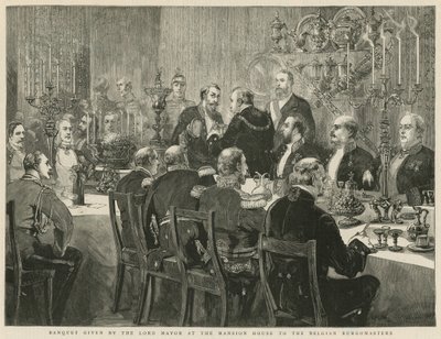 Bankiet wydany przez burmistrza w rezydencji autorstwa English School