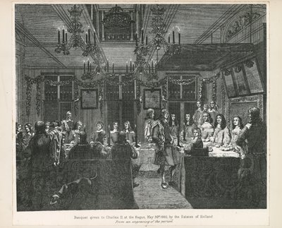 Uczta wydana królowi Karolowi II 30 maja 1660 r. przez stany holenderskie autorstwa English School