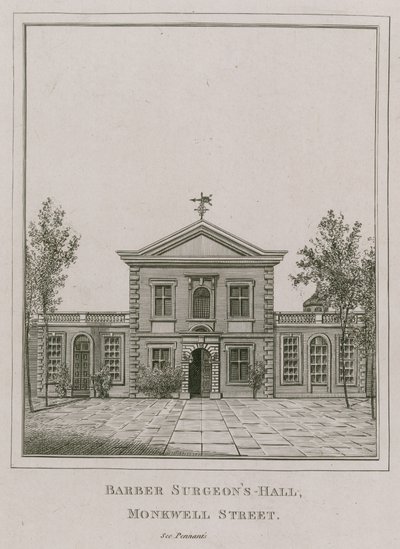 Barber Surgeons Hall, Monkwell Street, Londyn autorstwa English School