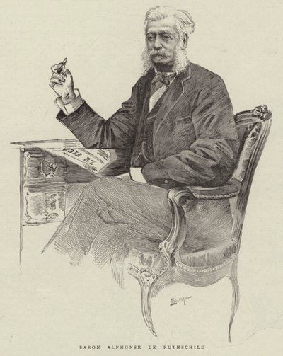 Baron Alphonse de Rothschild (grafika) autorstwa English School