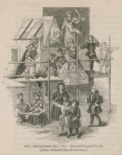 Jarmark Bartłomieja, 1721; Lee i Harpers Booth autorstwa English School