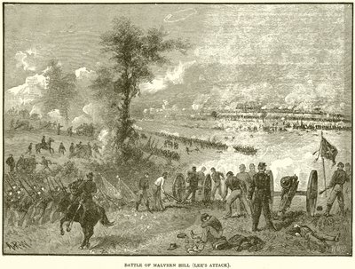 Bitwa pod Malvern Hill (Atak Lees) autorstwa English School