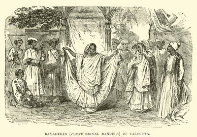 Bayaderes (profesjonalni tancerze) z Kalkuty autorstwa English School