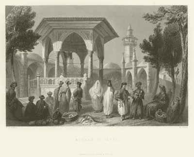 Bazar w Jaffie, 1837 autorstwa English School